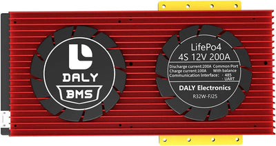Daly 4S 12V 200A BMS for Li-Ion & LiFePO4 Batteries – Extreme Load Battery Protection Board | 2025 Model for Powerwalls, Inverters, Solar & EV Builds